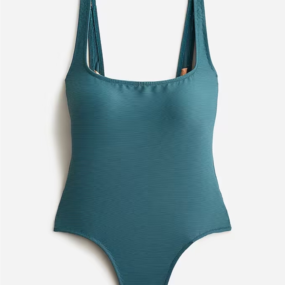 NWT J CREW RIBBED SQUARENECK ONE-PIECE SWIMSUIT